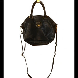 Vintage Y2k Elliott Lucca black leather crossbody handbag purse Fall Classic
